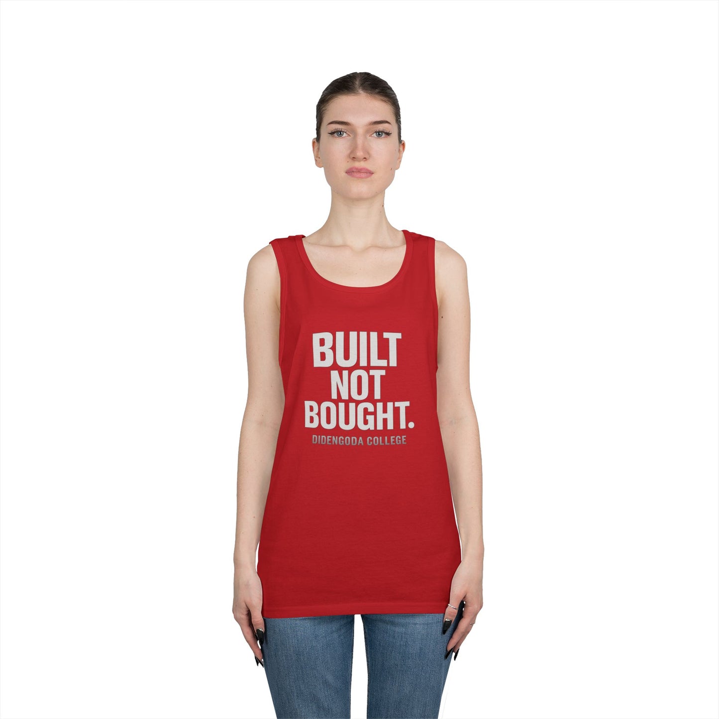 Built Not Bought. Unisex Heavy Cotton Tank Top