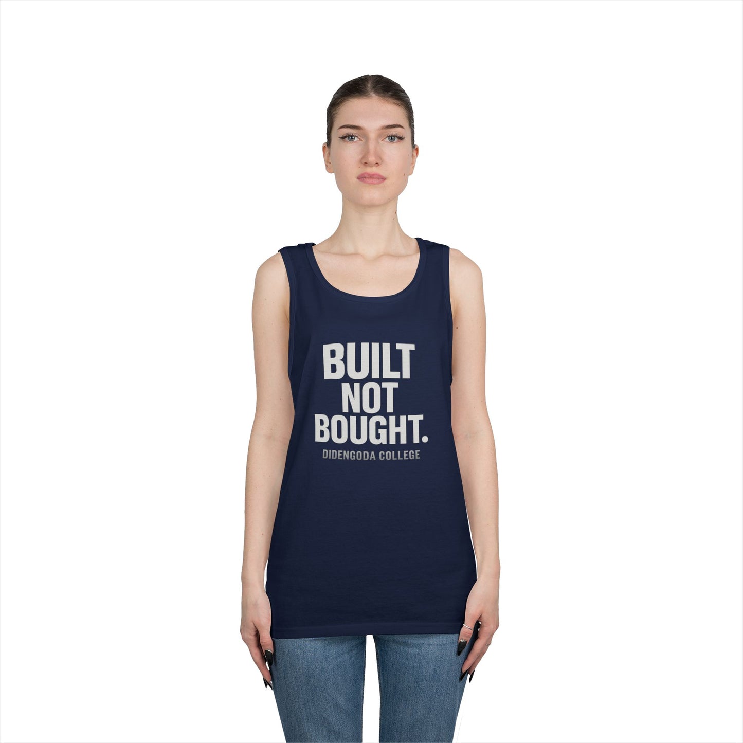 Built Not Bought. Unisex Heavy Cotton Tank Top