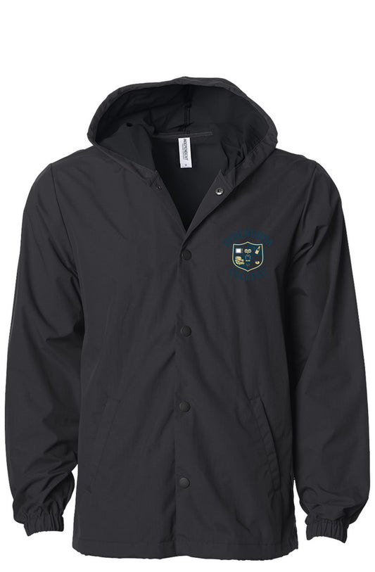 Black-On-Black-Water-Resistant Windbreaker