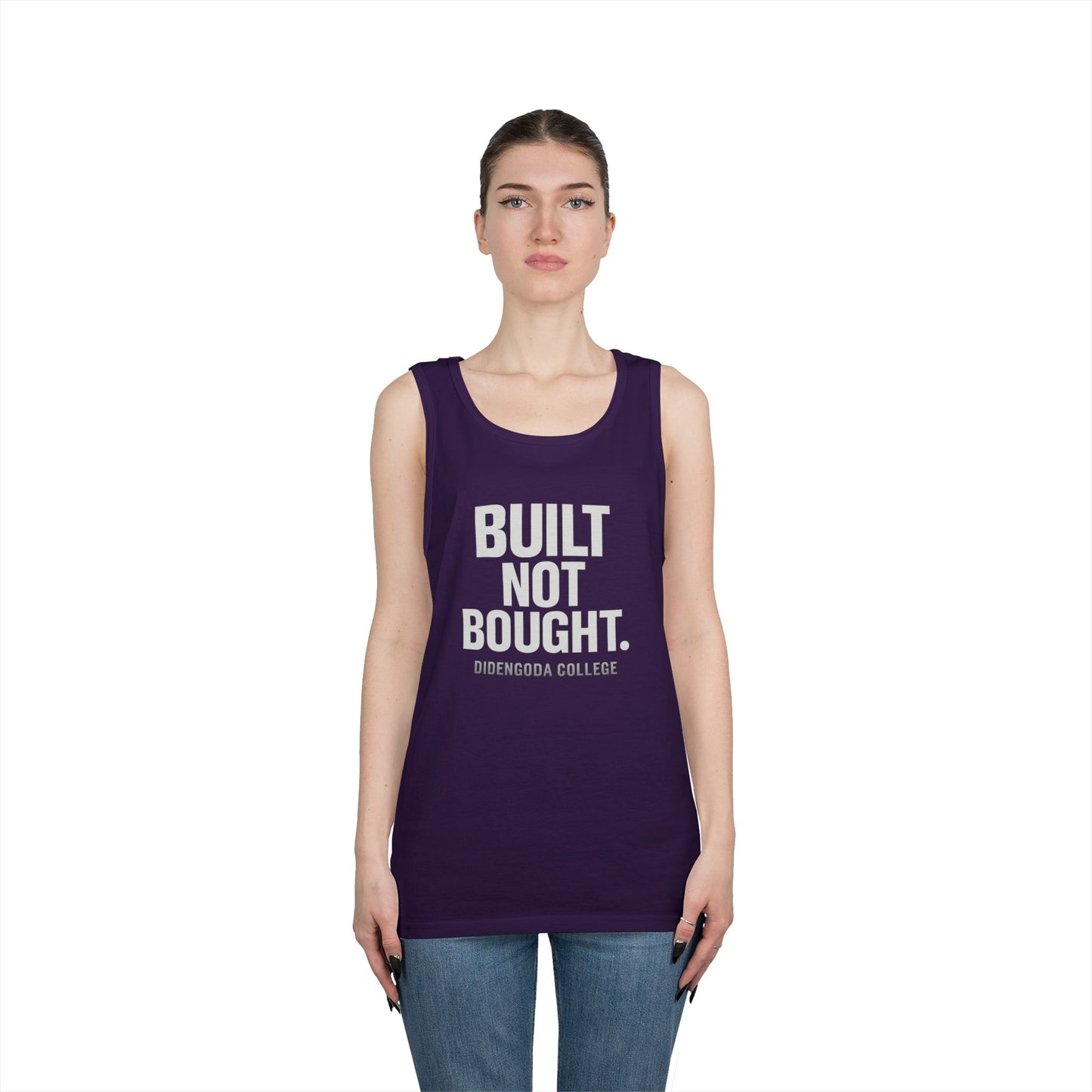 Built Not Bought. Unisex Heavy Cotton Tank Top